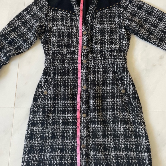 Suncoo Paris Black & White Tweed  Mini Dress - Picture 8 of 13